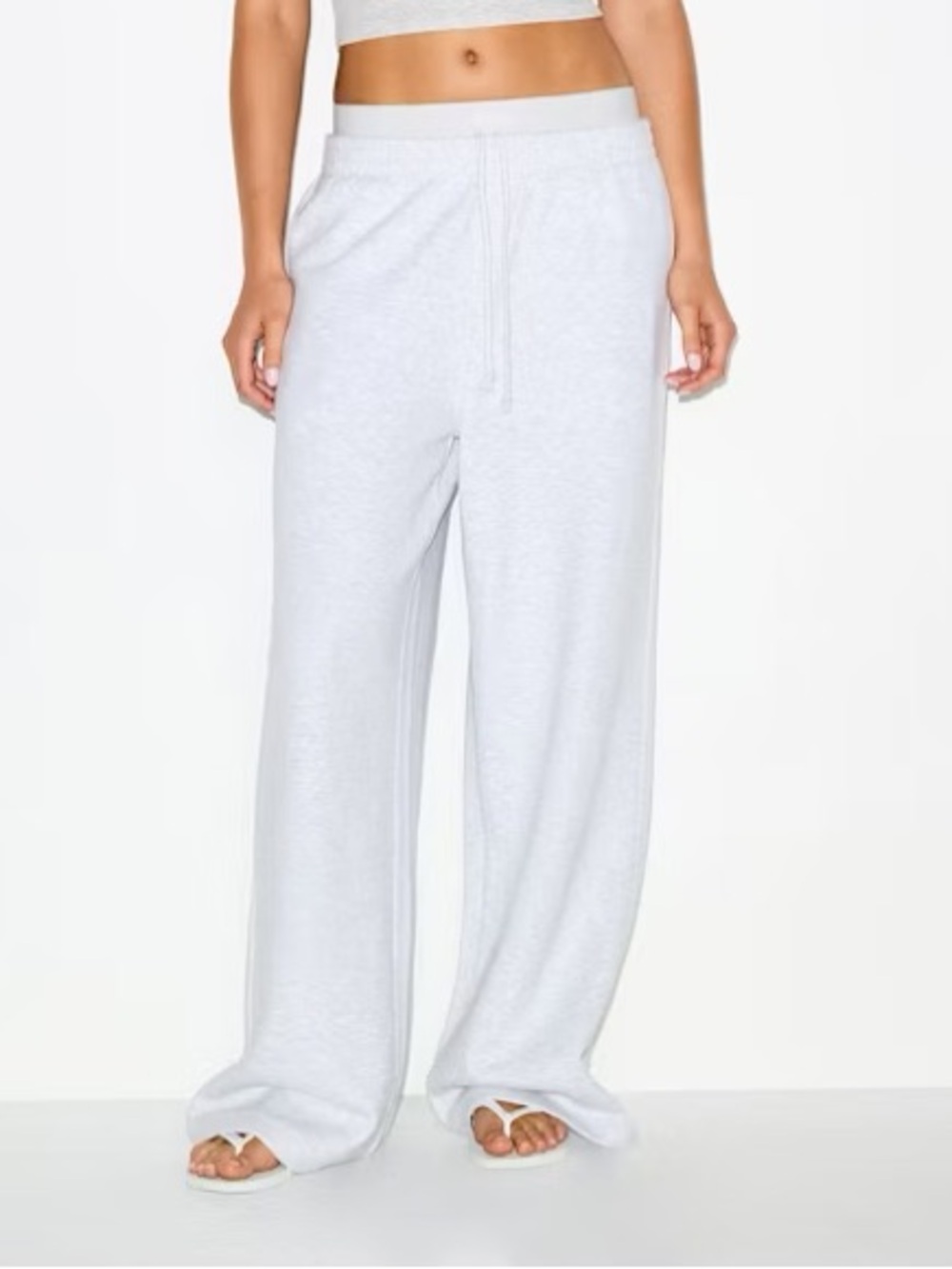 SKIMS COTTON FLEECE
Oversized Double Waistband Pant Sz XS